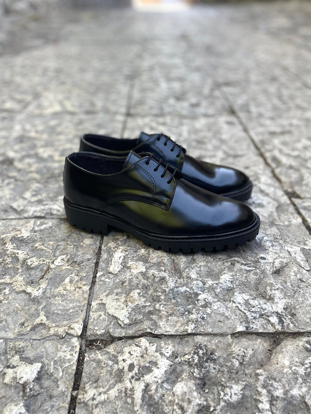 William Mocassino Derby Uomo in Vera Pelle Abrasivata