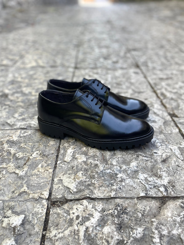 William Mocassino Derby Uomo in Vera Pelle Abrasivata