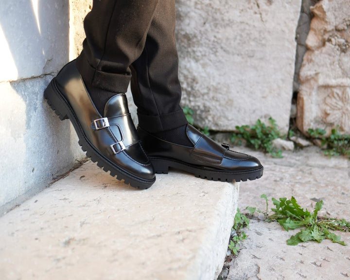 Jonhson Mocassino Uomo in Vera Pelle Abrasivata