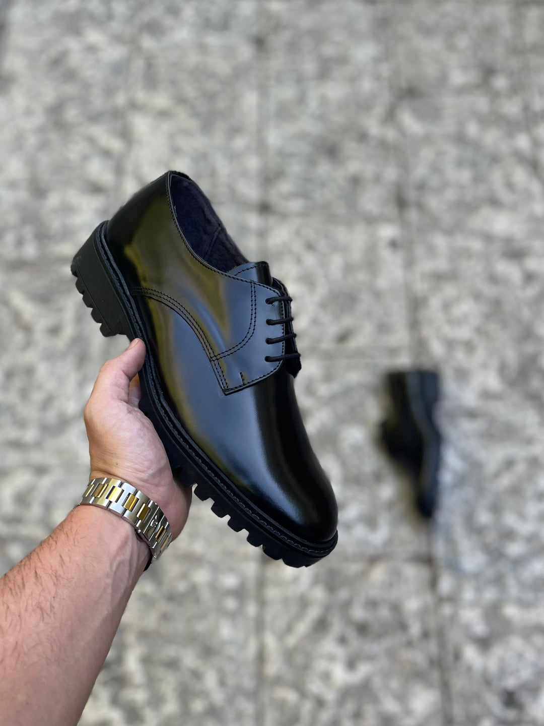 William Mocassino Derby Uomo in Vera Pelle Abrasivata