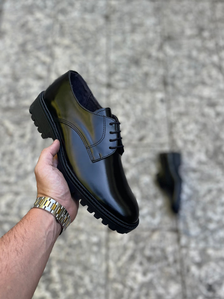 William Mocassino Derby Uomo in Vera Pelle Abrasivata