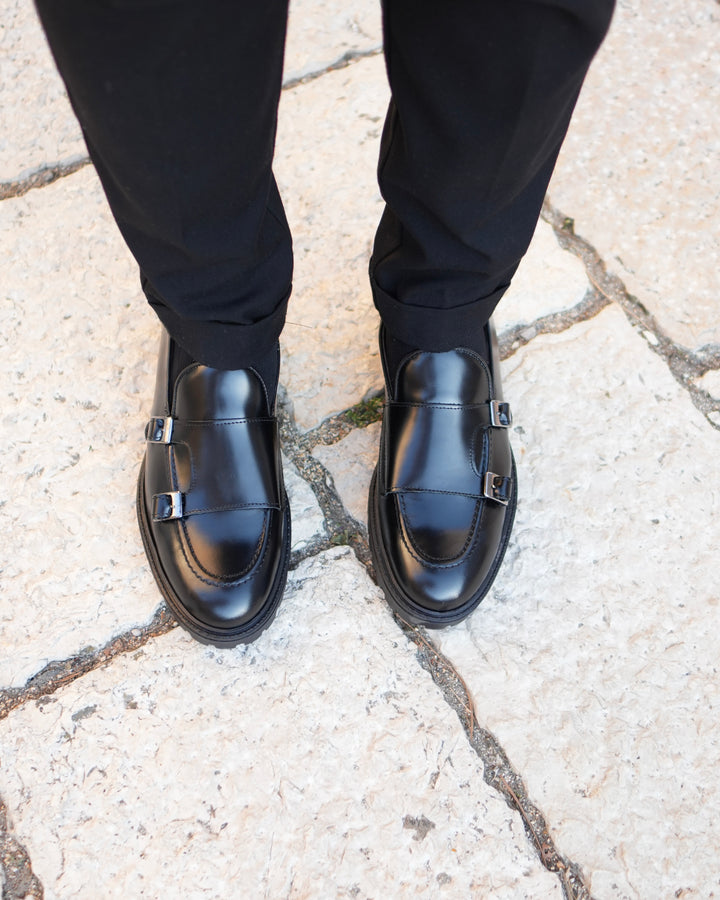 Jonhson Mocassino Uomo in Vera Pelle Abrasivata