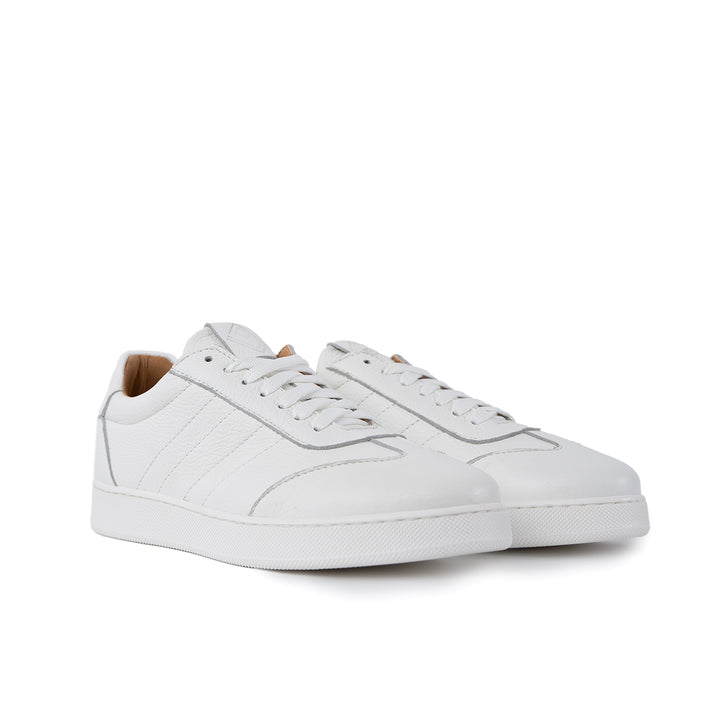 Fusion Total White Sneakers basse Uomo in Vera Pelle Bottolata