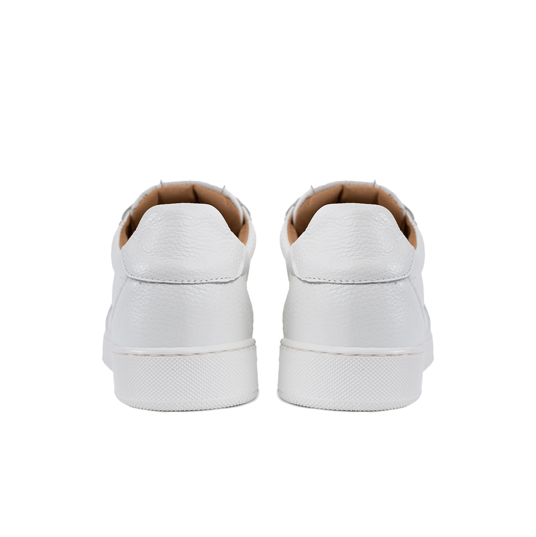 Fusion Total White Sneakers basse Uomo in Vera Pelle Bottolata