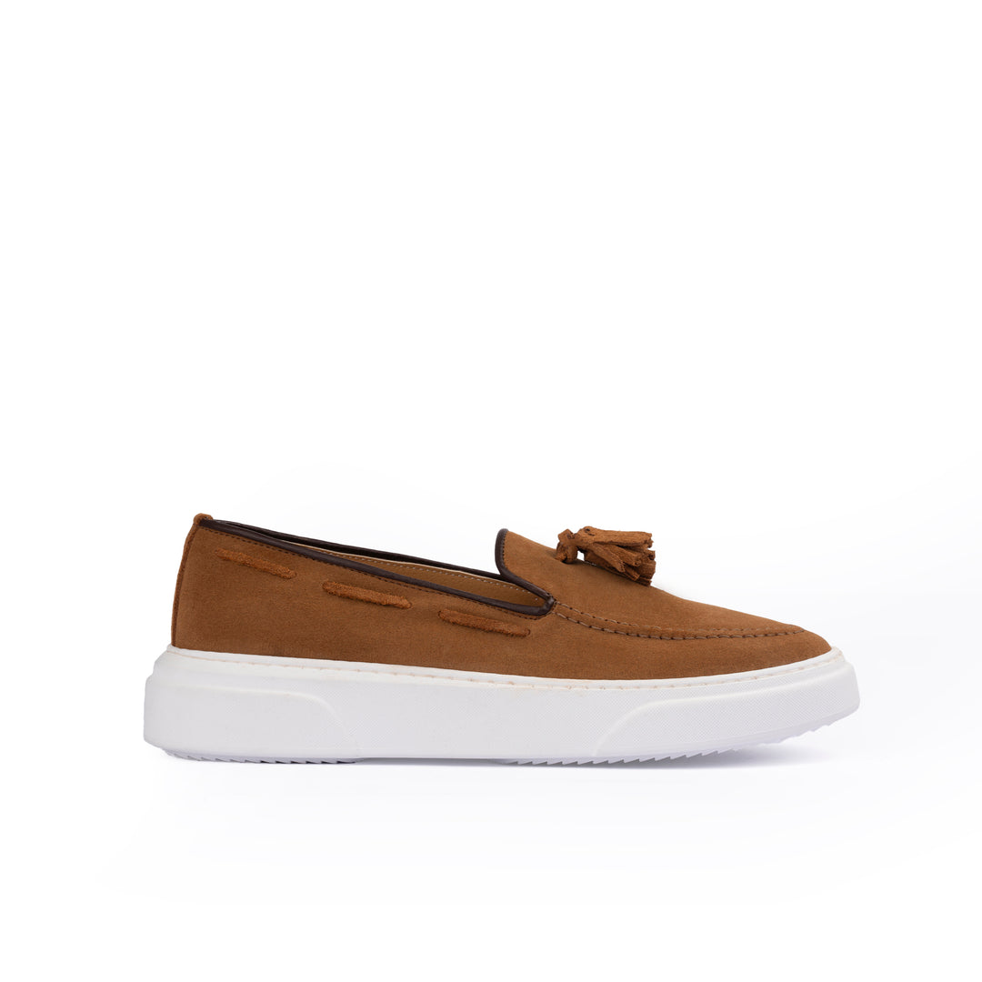 Roger mocassino slip on uomo in morbido camoscio
