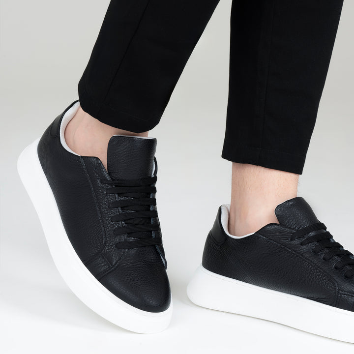 Flow Sneakers Uomo in Pelle Martellata