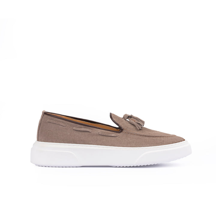 Roger mocassino slip on uomo in morbido camoscio