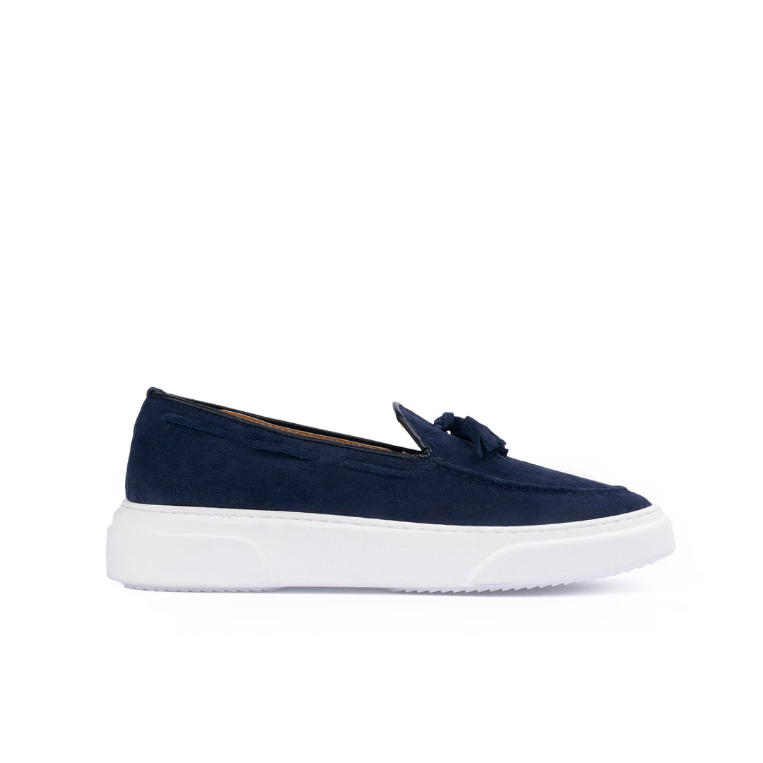 Roger mocassino slip on uomo in morbido camoscio