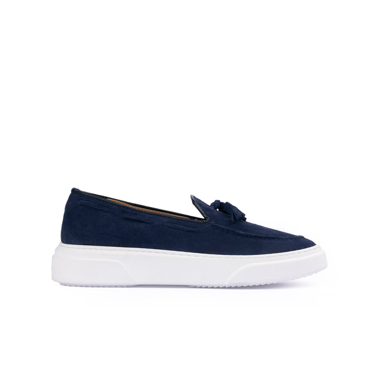 Roger mocassino slip on uomo in morbido camoscio