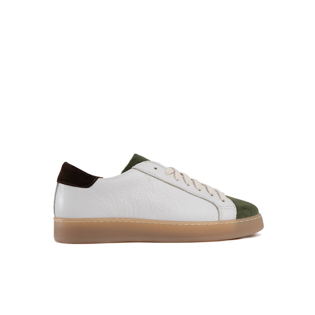Urban Sneakers Uomo Vera Pelle Bottolata Inserti Camoscio
