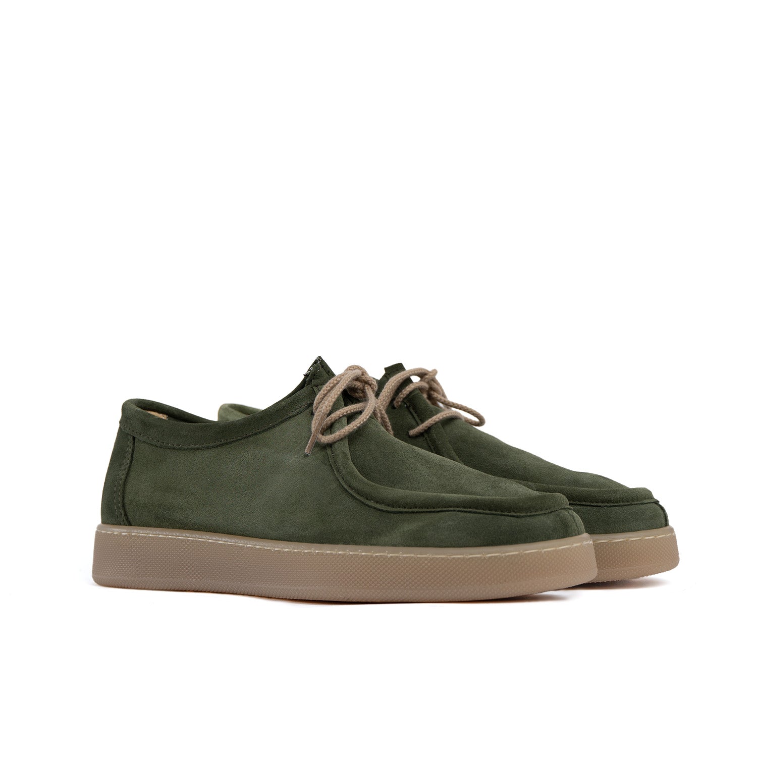 Frank light amber men's background in soft suede