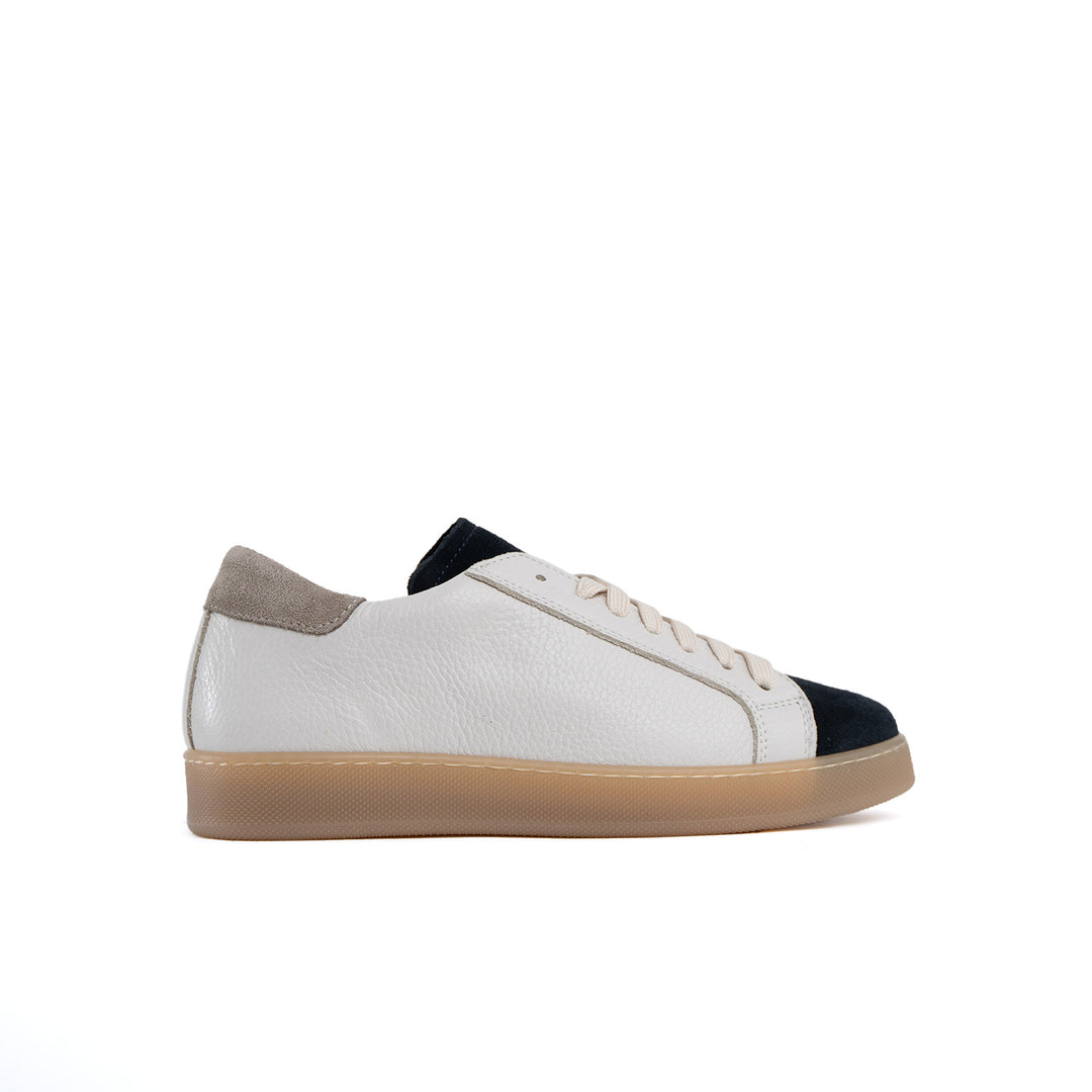 Urban Sneakers Uomo Vera Pelle Bottolata Inserti Camoscio