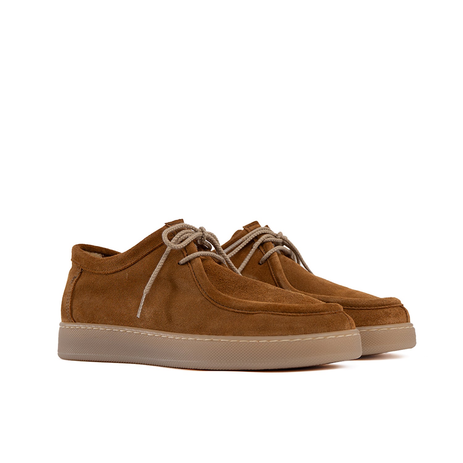 Frank light amber men's background in soft suede