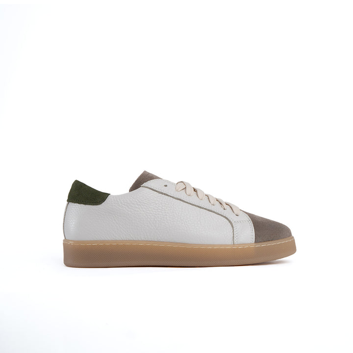 Urban Sneakers Uomo Vera Pelle Bottolata Inserti Camoscio