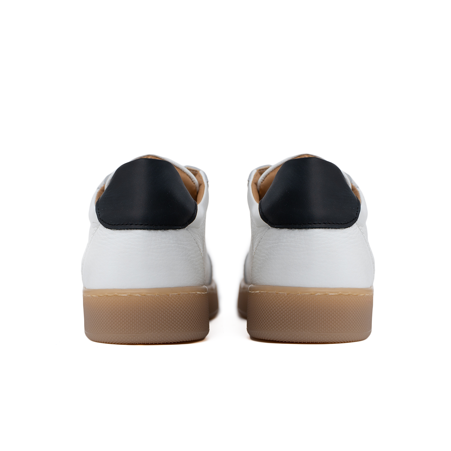 Fusion sneakers fondo ambra chiaro uomo in vera pelle bottolata