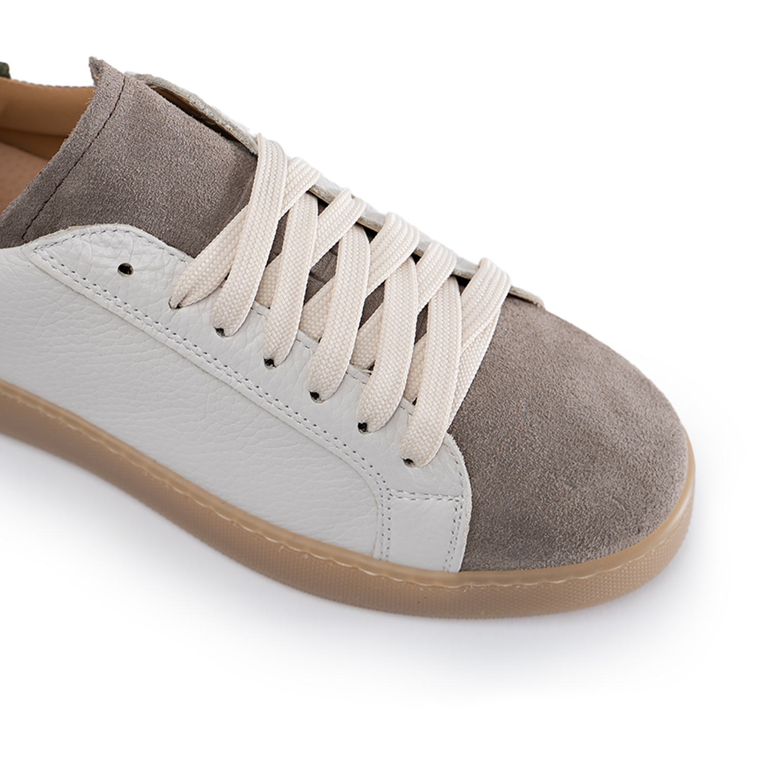 Urban Sneakers Uomo Vera Pelle Bottolata Inserti Camoscio