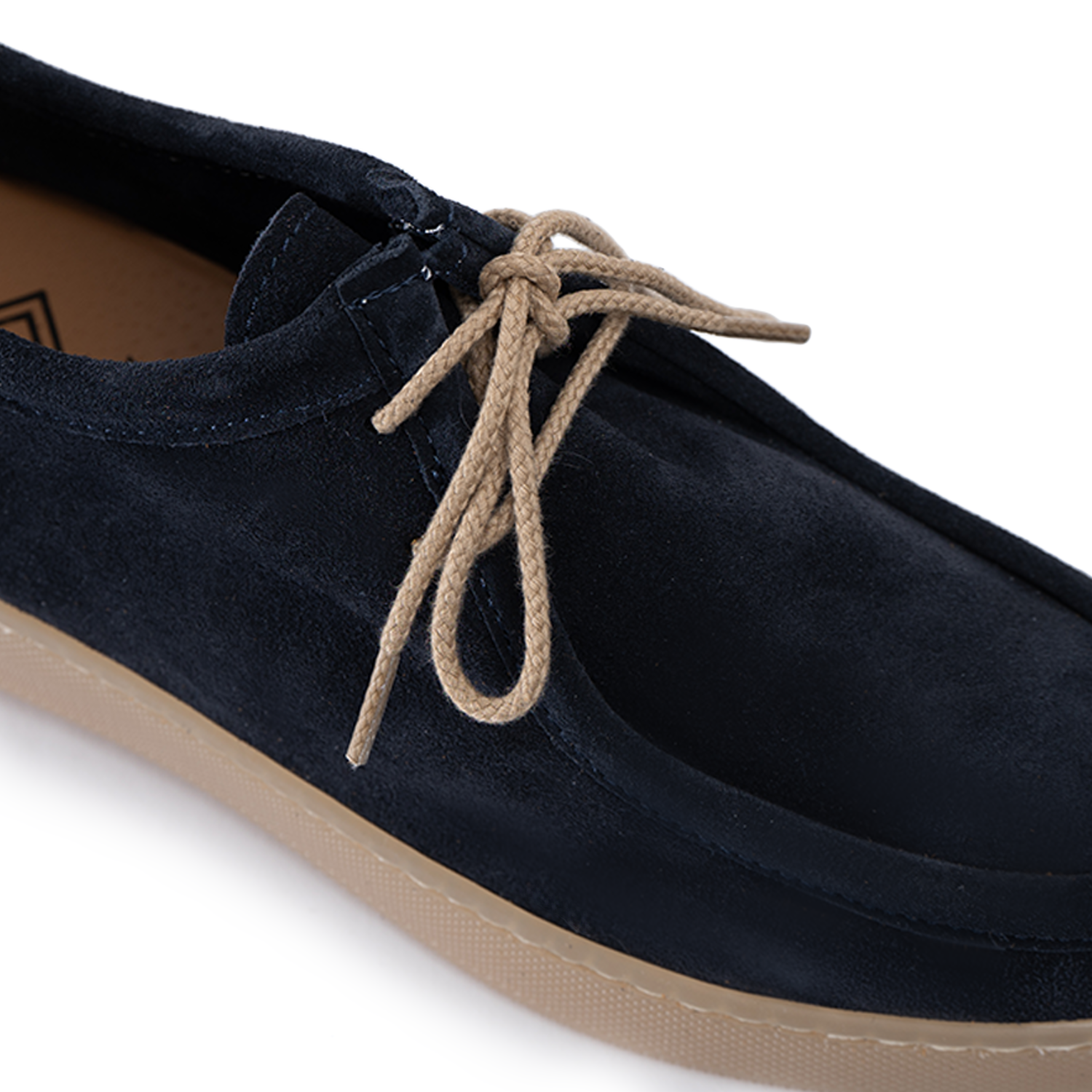 Frank light amber men's background in soft suede