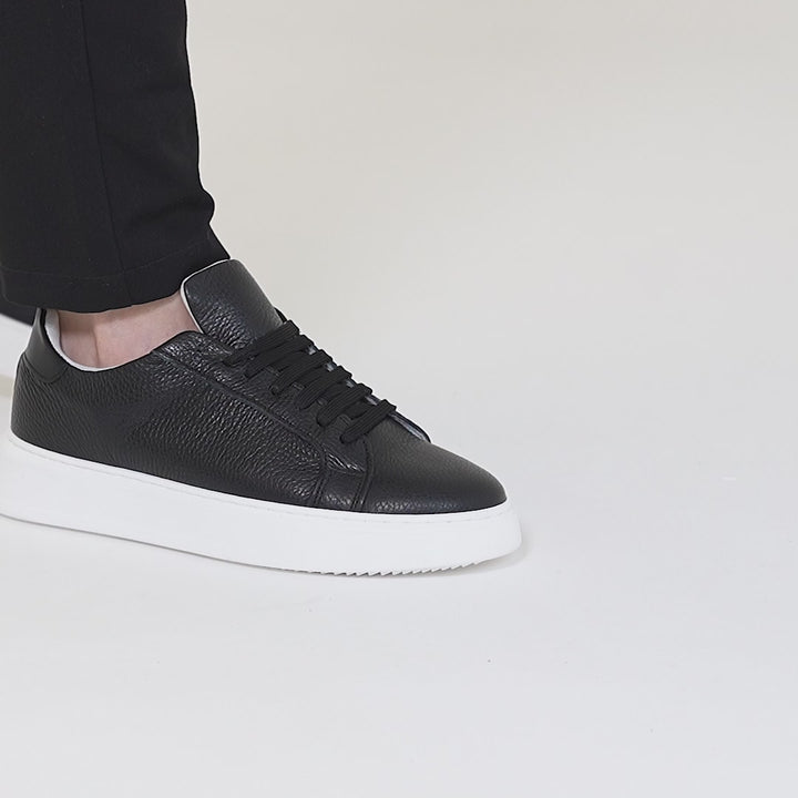 Flow Sneakers Uomo in Pelle Martellata